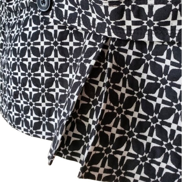 WHBM BLAZER 3/4 Sleeve Black & White Geometric Button Down Blazer Jacket - Picture 3 of 8